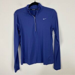 Nike running blue purple quarter zip lightweight pullover workout athletic activ